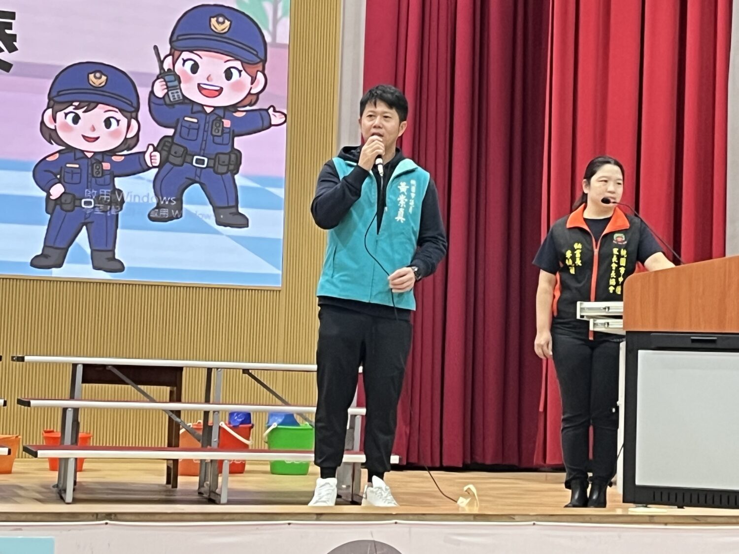 「小小警察營」登場! 國小學童闖關體驗警察生活喊:「超級帥!」 桃園市中壢家長會長協會理事長黃崇真。(圖/記者崔兆慧 攝)