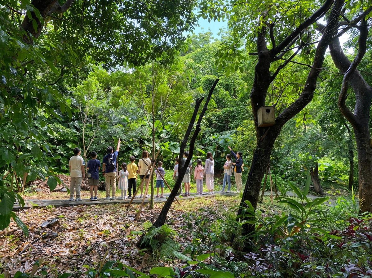 圖五營隊也有安排戶外生態廊道的自然導覽行程讓孩子在綠蔭間進行實地探索圖 將捷金鬱金香酒店提供 - 報新聞 Mega News